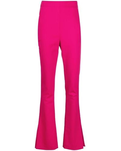 Genny Flared Tailored Trousers - Pink
