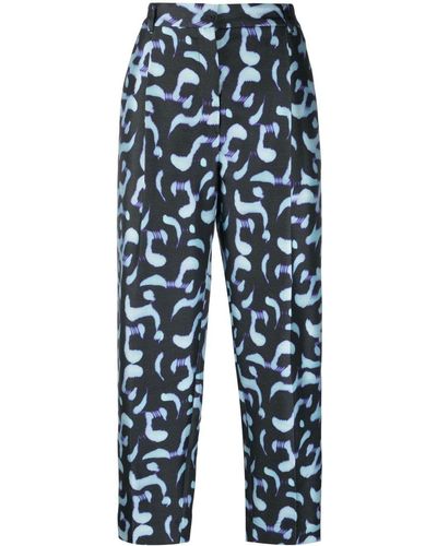 Christian Wijnants Graphic-print Trousers - Blue