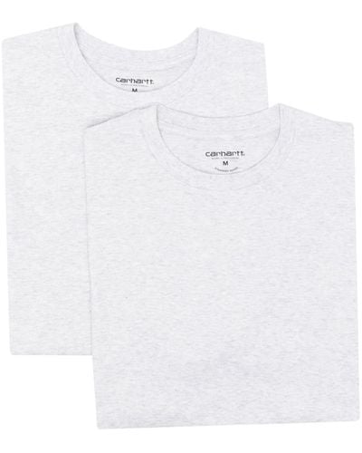 Carhartt Logo-print Cotton T-shirts (pack Of Two) - White