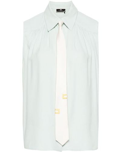 Elisabetta Franchi Tie Detail Shirt - White