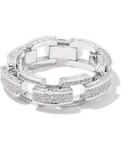 SHAY 18kt White Gold Deco Link Diamond Ring
