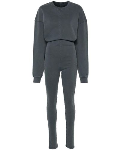 Acne Studios Long-sleeve Cotton Jumpsuit - Gray