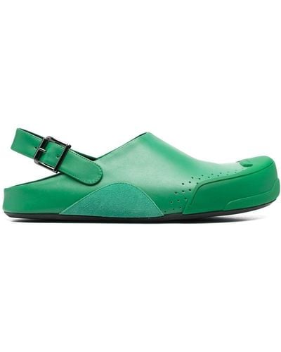Marni Slingback Round-toe Sandals - Green