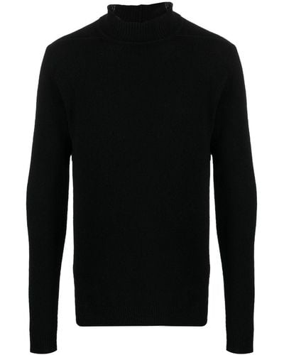 Rick Owens Funnel-neck Recycled-cashmere Sweater - Black