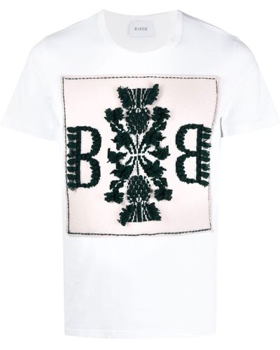 Barrie Logo Patch Round-neck T-shirt - White