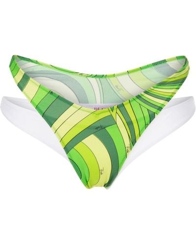 Emilio Pucci Iride-print Bikini Briefs - Green