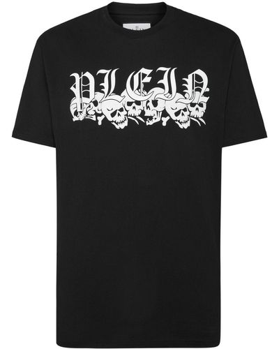 Philipp Plein Camiseta con logo estampado - Negro