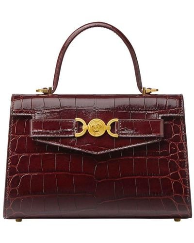 Versace Handtasche mit Kroko-Effekt - Lila
