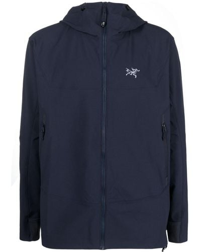 Arc'teryx Logo-embroidered Hooded Jacket - Blue