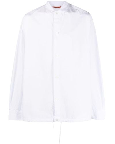 Barena Drawstring-hem Cotton Shirt - White