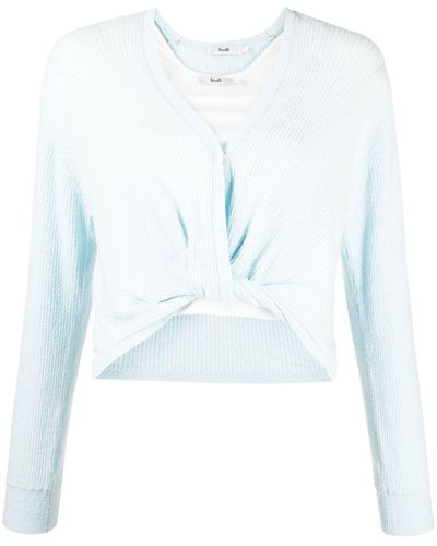 B+ AB Double-layer Knitted Top - Blue