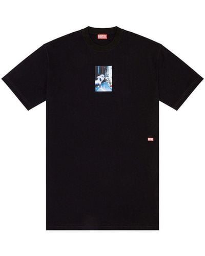DIESEL T-Wash-L3 T-Shirt aus Baumwolle - Schwarz