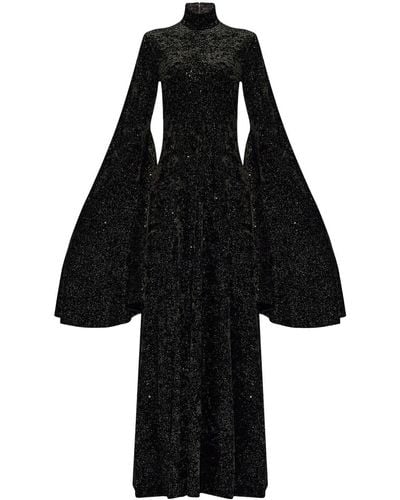Balenciaga Oversize Sleeve Maxi-dress - Black