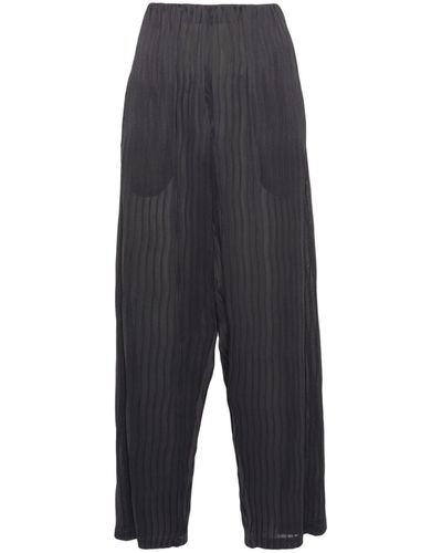 Giorgio Armani High-waist Pleated Tapered Trousers - Blue