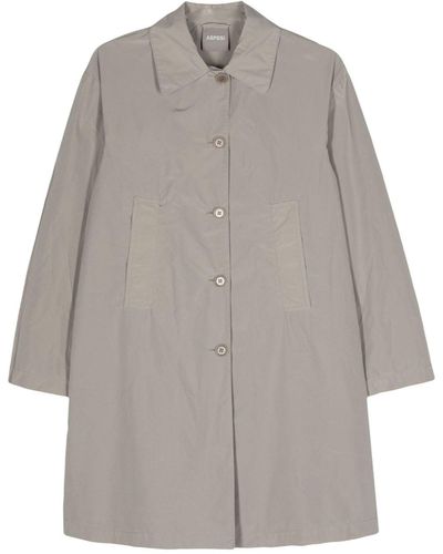 Aspesi Sherley Single-breasted Coat - Grey