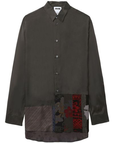 Magliano Panelled Button-up Shirt - Grey