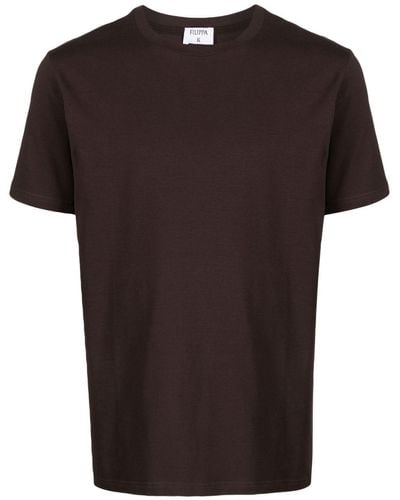 Filippa K T-Shirt mit rundem Ausschnitt - Schwarz