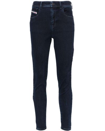 DIESEL Slandy Skinny-Jeans mit hohem Bund - Blau