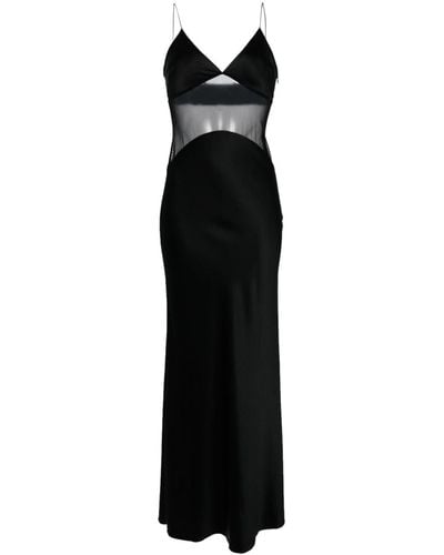Kiki de Montparnasse Maxim Panelled Maxi Dress - Black