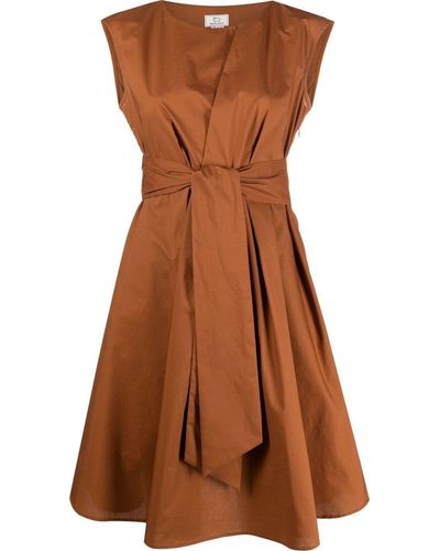 Woolrich Waist-tie A-line Dress - Brown