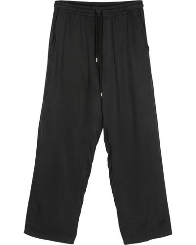 Costumein Pajama サテン ストレートパンツ - ブラック