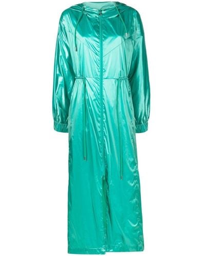 Patrizia Pepe Long Hooded Raincoat - Green