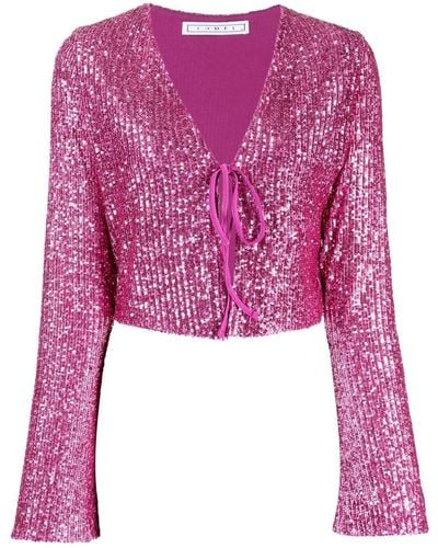 In the mood for love Blusa Ruddy Solid con paillettes - Rosa