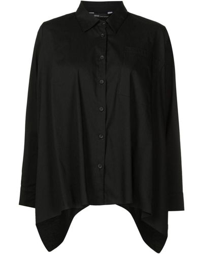 UMA | Raquel Davidowicz Draped Long-sleeve Shirt - Black