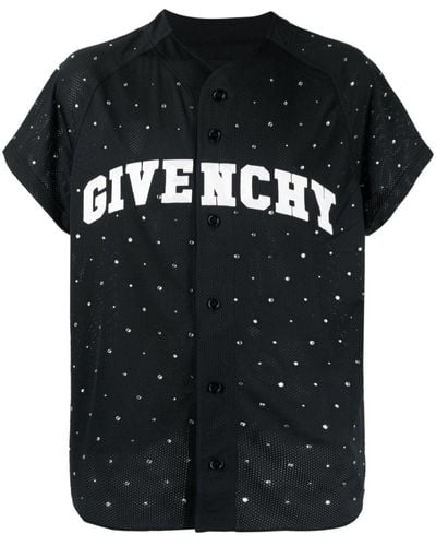 Givenchy スタッズトリム ショートスリーブシャツ - ブラック