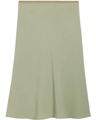 Ami Paris Mid-rise Straight Midi Skirt - Green