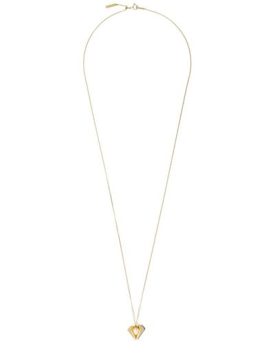 Tasaki Collana M/G con pendente in oro giallo 18kt e perla - Bianco