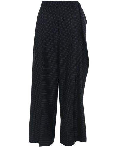 JW Anderson Pantalon ample à bandes contrastantes - Bleu