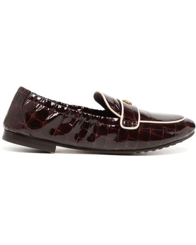 Tory Burch Ballet Leather Loafers - Brown