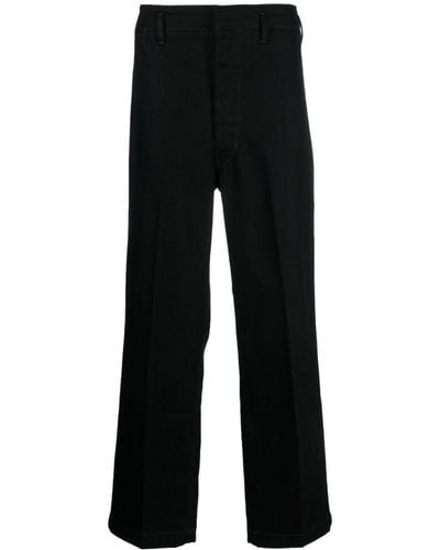 Lemaire Belted Straight-leg Jeans - Black