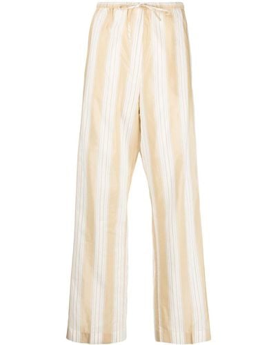 Totême Stripe-print Drawstring Pants - Natural