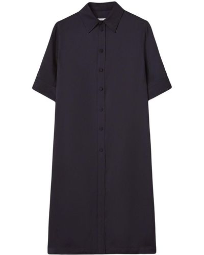 Jil Sander Short-sleeve Midi Shirtdress - Blue