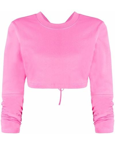 Jacquemus Le T-shirt Piccola Cropped-Top - Pink