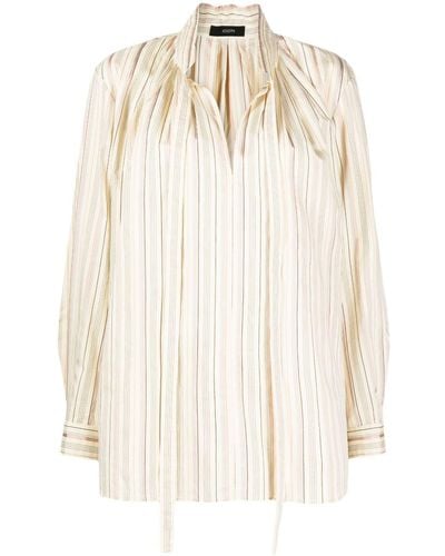 JOSEPH Blouse à rayures - Blanc