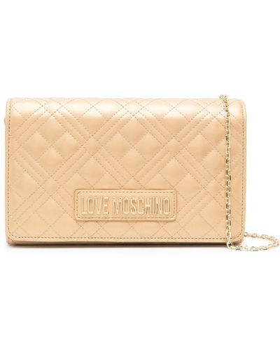 Love Moschino Quilted Crossbody Bag - Natural