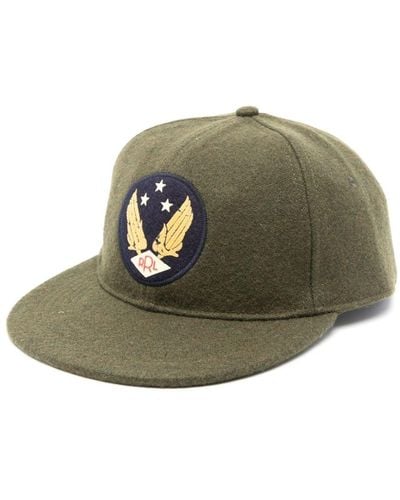 RRL Logo-patch Brushed Baseball Cap - Green