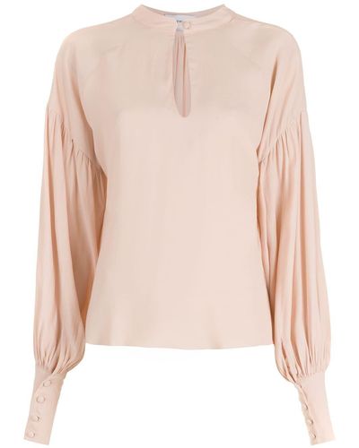 Olympiah Blouse Met Pofmouwen - Meerkleurig