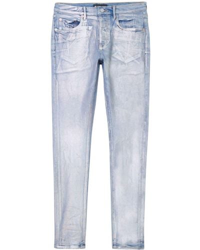 Purple Brand Skinny-Jeans mit Schimmeroptik - Blau