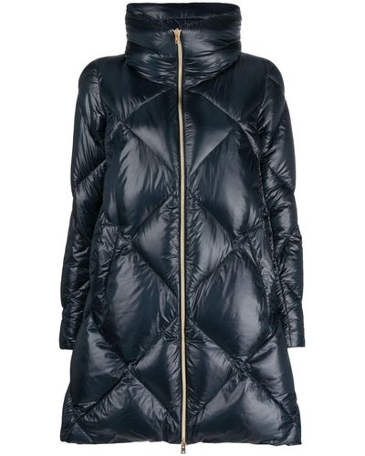 Herno Quilted Zip-up Puffer Jacket - Blue