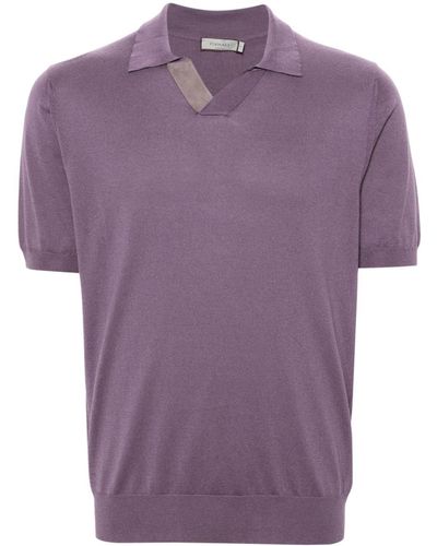 Canali Polo en maille fine - Violet