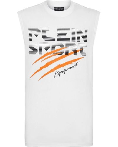 Philipp Plein Trägershirt mit Logo-Print - Grau