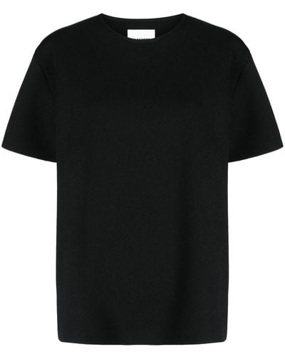 Jil Sander Round-neck Short-sleeved T-shirt - Black