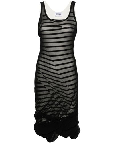 Jean Paul Gaultier The Marinière Striped Maxi Dress - ブラック