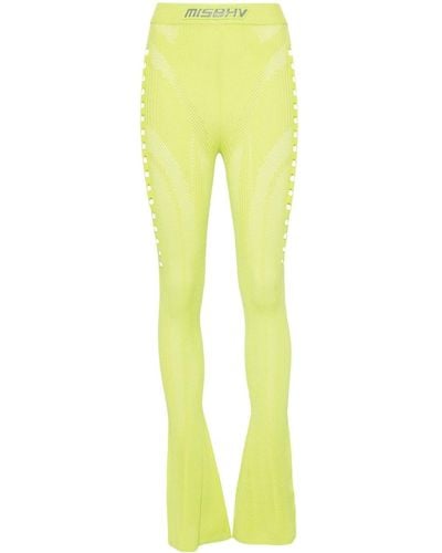MISBHV Cut-out Flared Pants - Yellow