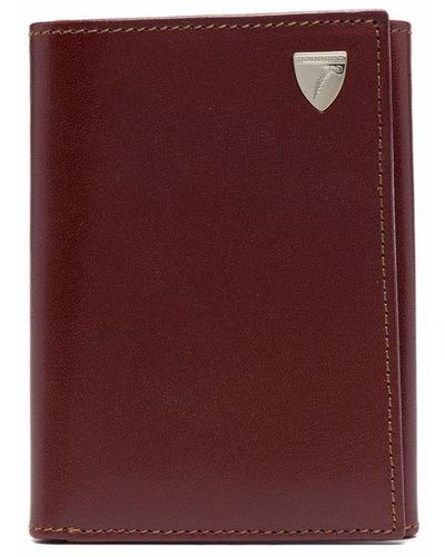 Aspinal of London Tri-fold Leather Wallet - Brown