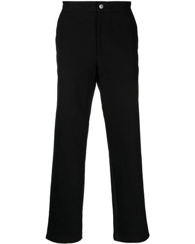 Just Cavalli Straight-leg Cotton Trousers - Black